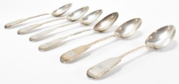 SIX VICTORIAN ROBERT WILLIAMS SILVER HALLMARKED TEASPOONS