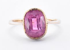 18CT GOLD & PINK TOURMALINE RING