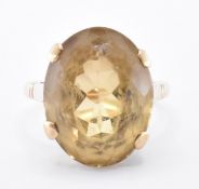 9CT GOLD & CITRINE DRESS RING