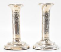 PAIR OF EDWARDIAN HENRY MATTHEWS CANDLESTICKS