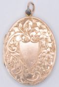 HALLMARKED 1919 9CT GOLD LOCKET PENDANT
