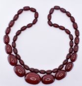 CHERRY BAKELITE BEADED NECKLACE