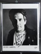 ESTATE OF DAVE PROWSE - PETER GABRIEL (SINGER) - AUTOGRAPHED PHOTO