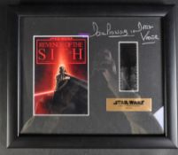ESTATE OF DAVE PROWSE - AUTOGRAPHED FILM CEL DISPLAY