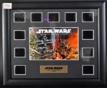 ESTATE OF DAVE PROWSE - AUTOGRAPHED FILM CEL DISPLAY