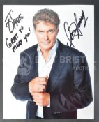 ESTATE OF DAVE PROWSE - DAVID HASSELHOFF SIGNED 8X10