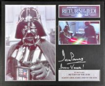 ESTATE OF DAVE PROWSE - STAR WARS - DOUBLE SIGNED DARTH VADER PRESENTATION