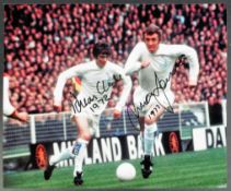 ESTATE OF DAVE PROWSE - FOOTBALL - ALLAN CLARKE & MICK JONES SIGNED PHOTO