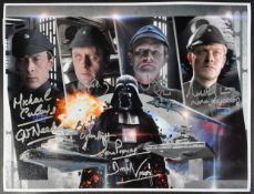 ESTATE OF DAVE PROWSE - STAR WARS - IMPERIAL OFFICER'S MULTI SIGNED 16X12