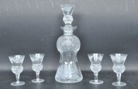 VINTAGE EDINBURGH CRYSTAL DECANTER & GLASSES