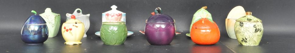 VINTAGE & ART DECO CERAMIC PRESERVE POTS