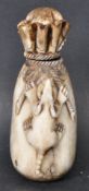 19TH CENTURY CHINESE ORIENTAL CARVED BONE SNUFF BOTTLE