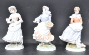 THREE ROYAL WORCESTER OLD COUNTRY WAYS FIGURINES