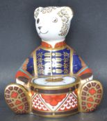 ROYAL CROWN DERBY DRUMMER BEAR PAPERWEIGHT
