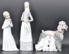 THREE CERAMIC PORCELAIN SPANISH FIGURINES INCLUDNG LLADRO