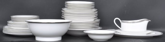 VINTAGE 20TH CENTURY ROYAL WORCESTER CORINTH PLATINUM 6 PERSON DINNER SERVICE