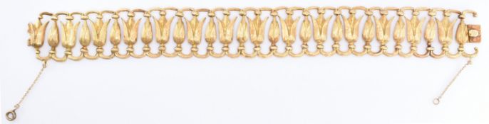 VINTAGE 18CT GOLD FLOWER BRACELET