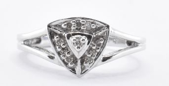 9CT WHITE GOLD & DIAMOND RING