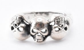SILVER SKULL RING