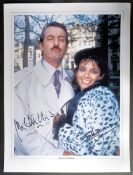ONLY FOOLS & HORSES - BOYCIE & MARLENE AUTOGRAPHED 16X12