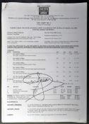 ONLY FOOLS & HORSES - ORIGINAL PRODUCTION USED CALL SHEET SIGNED