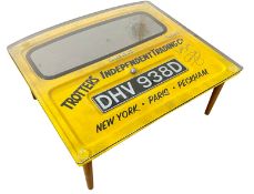 ONLY FOOLS & HORSES - RELIANT REGAL VAN DOOR CUSTOM COFFEE TABLE SIGNED