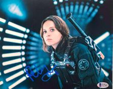 STAR WARS - ROGUE ONE - FELICITY JONES SIGNED 8X10