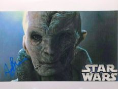 STAR WARS - ANDY SERKIS (SUPREME LEADER SNOKE) - SIGNED 8X10