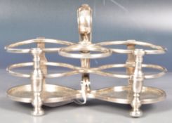 SIMON PANTIN QUEEN ANNE HALLMARKED SILVER CRUET STAND