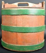 19TH CENTURY SCANDINAVIAN PAINTED MILK PAIL BUCKET