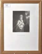 AFTER SIR JOSHUA REYNOLDS - 19TH CENTURY ARTIST PROOF PRINT