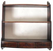 EARLY 19TH CENTURY GEORGE III GRADUATING WATERFALL SHELVES