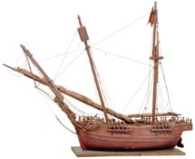 20TH CENTURY SCRATCH BUILT MODEL SHIP