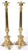 PAIR OF EARLY 20TH CENTURY ORMOLU CANDELABRAS