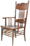 20TH CENTURY AMERICAN MAHOGANY CARVER ARMCHAIR