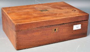 19TH CENTURY VICTORIAN MAHOGANY WRITING SLOPE