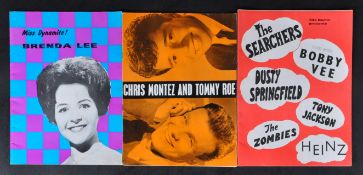 THREE MUSIC TOUR PROGRAMS INCLUDING THE BEATLES, THE SEARCHERS