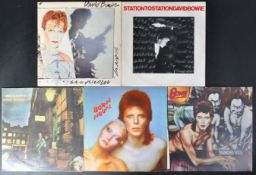DAVID BOWIE - FIVE LONG PLAY VINYL RECORD ALBUMS