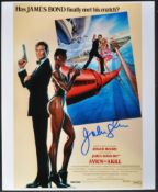 JAMES BOND 007 - JOHN GLEN - DIRECTOR / EDITOR SIGNED MINIPOSTER – AFTAL