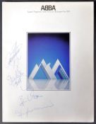 ABBA - 1979 UK TOUR AT WEMBLEY - FULL BAND AUTOGRAPHED PROGRAMME