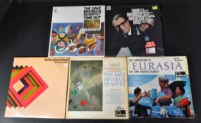 THE DAVE BRUBECK QUARTET - FIVE VINYL RECORD ALBUMS