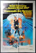 JAMES BOND 007 - DIAMONDS ARE FOREVER - ORIGINAL US ONE SHEET POSTER