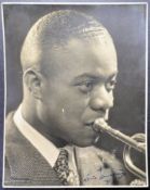 LOUIS ARMSTRONG (1901-1971) - 'SATCHMO' - SCARCE AUTOGRAPHED 8X10