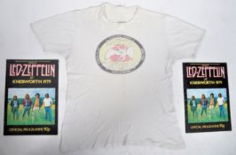 LED ZEPPELIN - KNEBWORTH 1979 - TWO TOUR PROGRAMMES & TOUR SHIRT