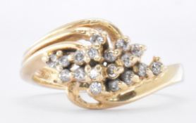 HALLMARKED 9CT GOLD & DIAMOND RING