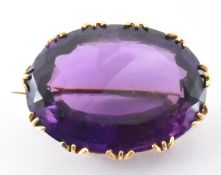 VICTORIAN AMETHYST & GOLD BROOCH