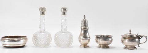 HALLMARKED SILVER CRUET TABLEWARE ITEMS
