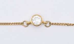 18CT GOLD & WHITE NECKLACE CHAIN