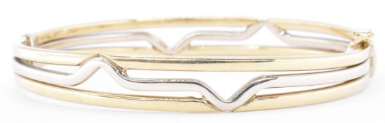 9CT GOLD TWO TONE BANGLE BRACELET