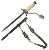 WWII SECOND WORLD WAR GERMAN THIRD REICH DAGGER WITH PORTEPEE